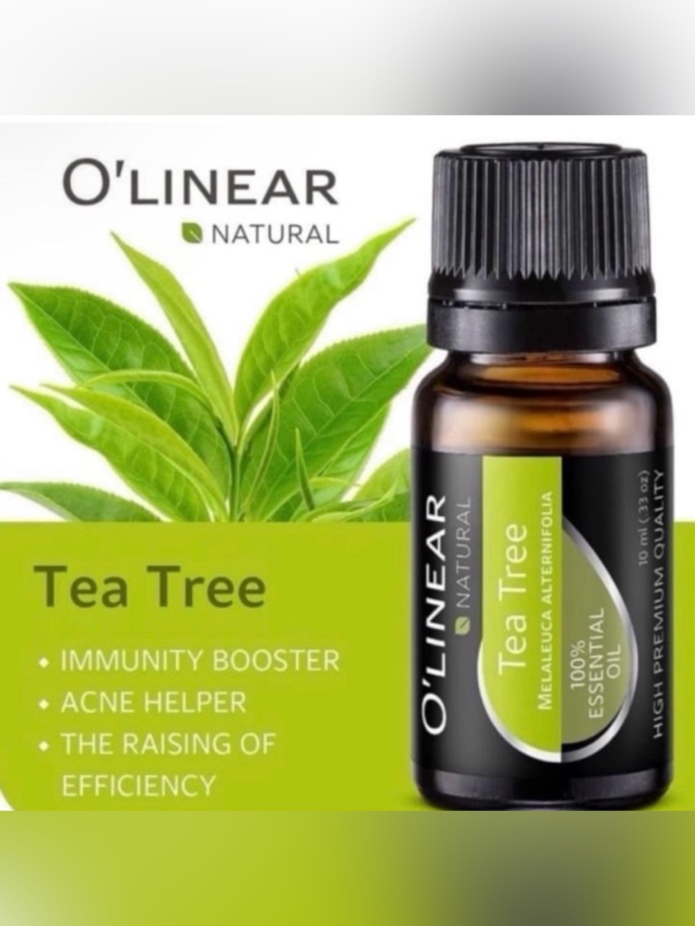O'LINEAR Natural 100% Essential Oil Tea Tree High Premium Quality (10ml)set of 4